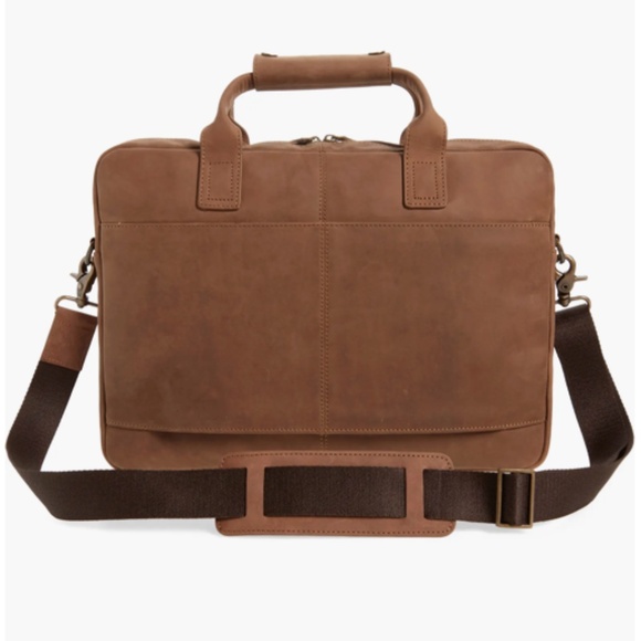 Johnston & Murphy Mens Oil Tanned Leather Briefcase - Picture 2 of 12